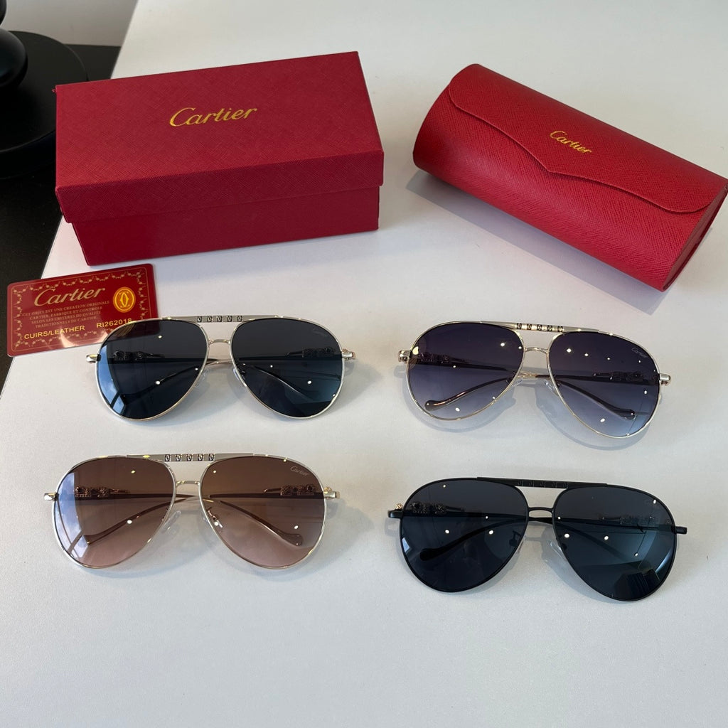 Cartier Lightweight Metal Rimless Blue Lens Sunglasses for Men & Wome - 465732 - detail image 11