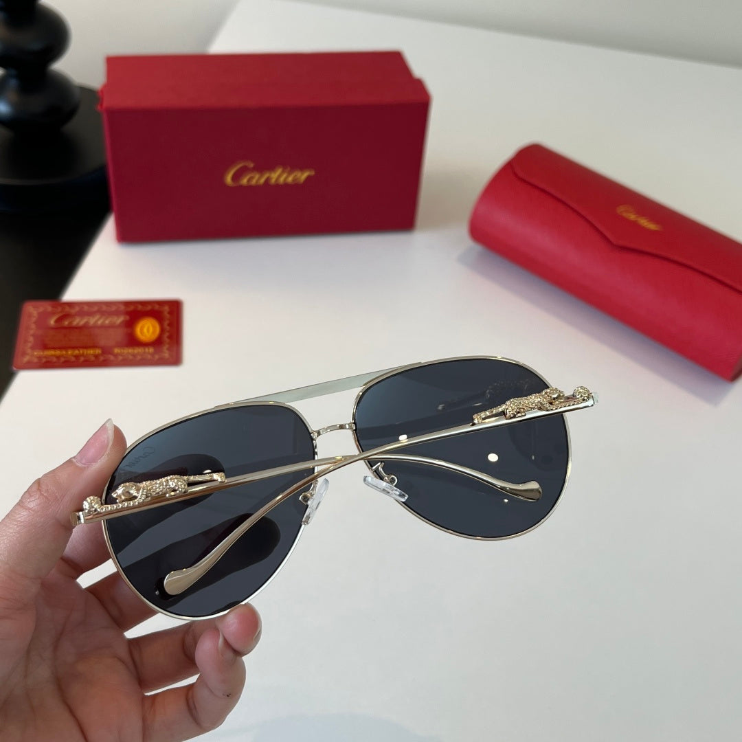 Cartier Lightweight Metal Rimless Silver Lens Sunglasses for Men & Wo - 465729 - detail image 8