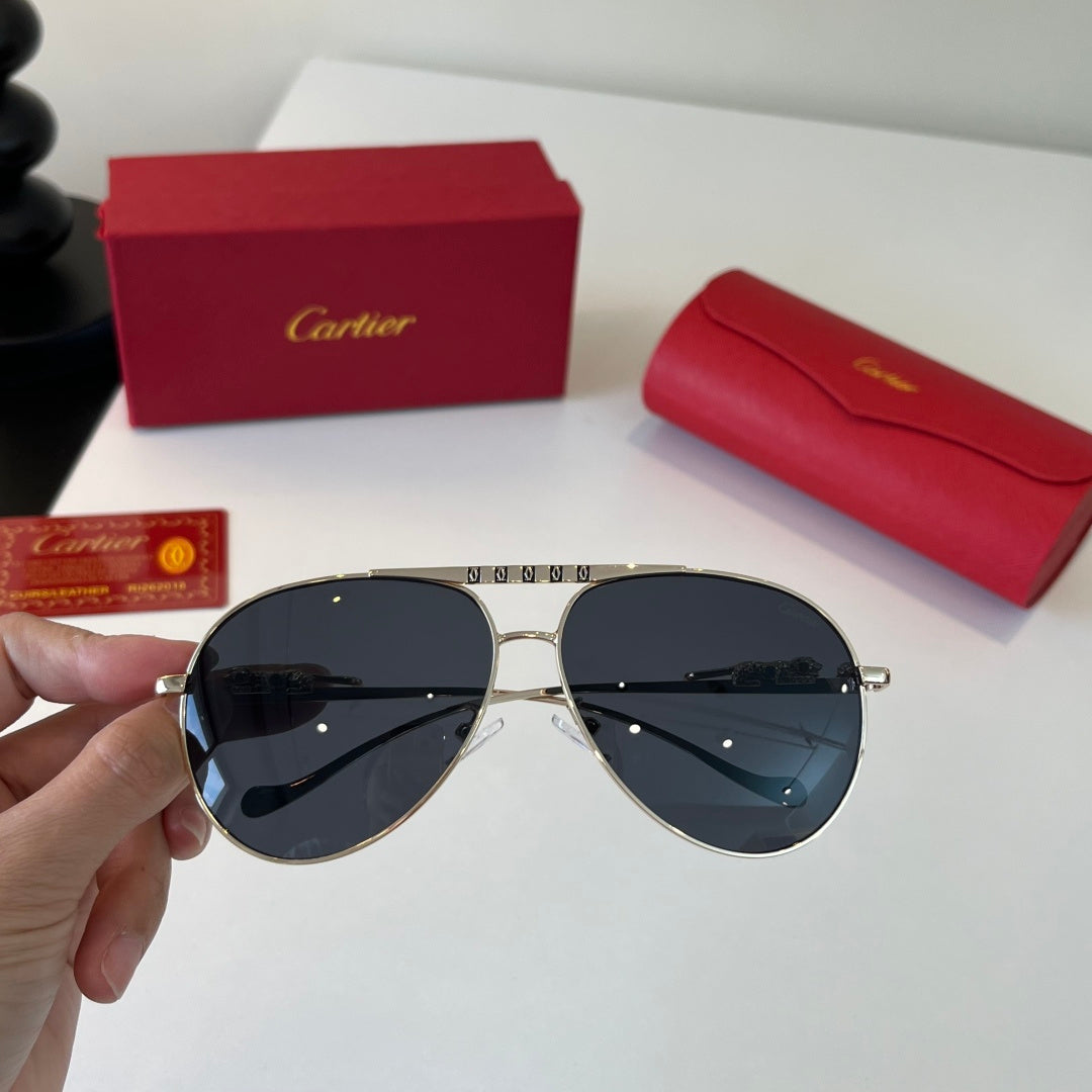 Cartier Lightweight Metal Rimless Silver Lens Sunglasses for Men & Wo - 465729 - detail image 6