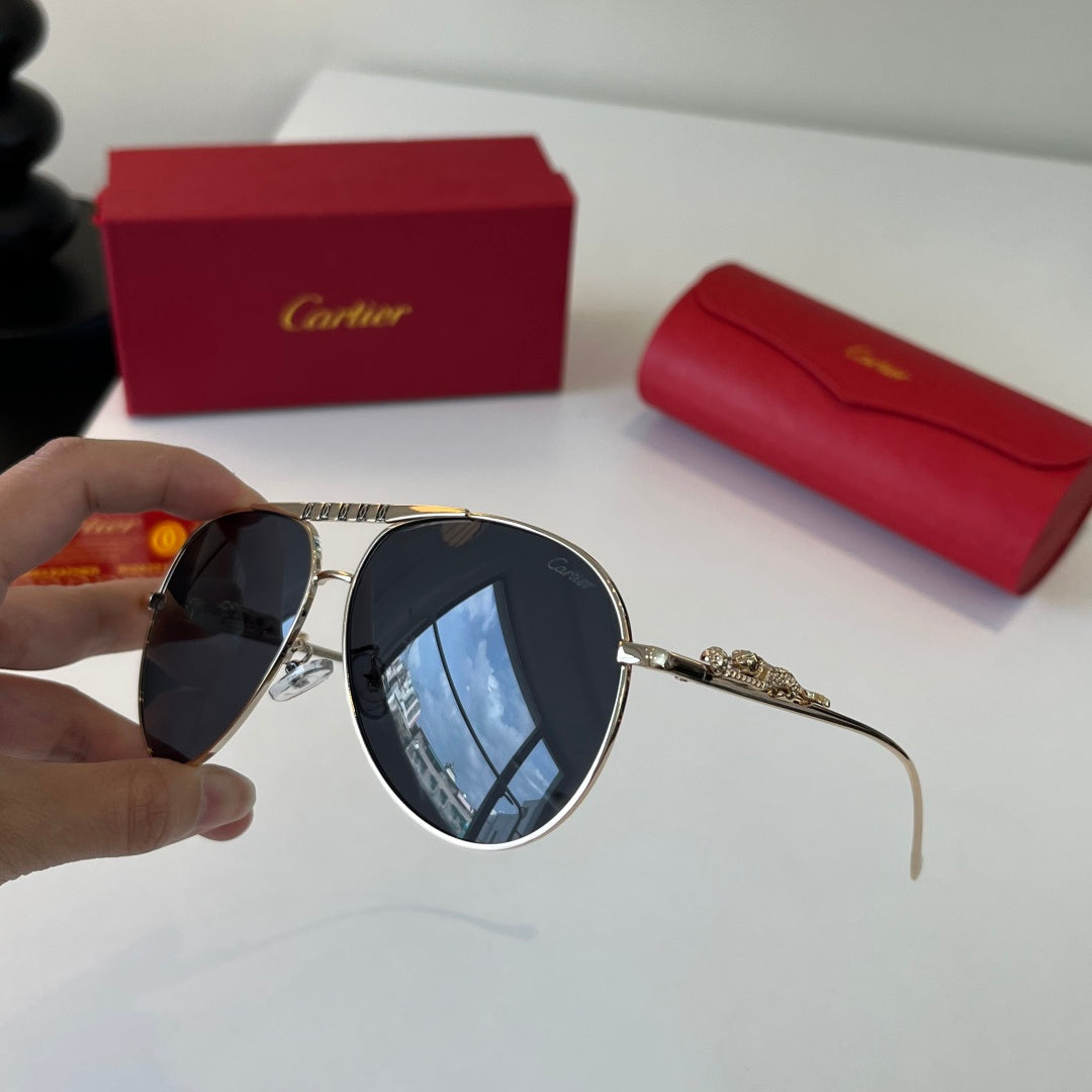 Cartier Lightweight Metal Rimless Silver Lens Sunglasses for Men & Wo - 465729 - detail image 4