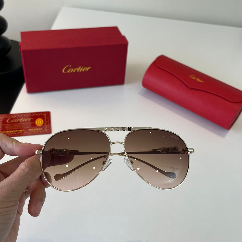 Cartier Lightweight Metal Rimless Red Lens Sunglasses for Men & Women - 465730 - detail image 5