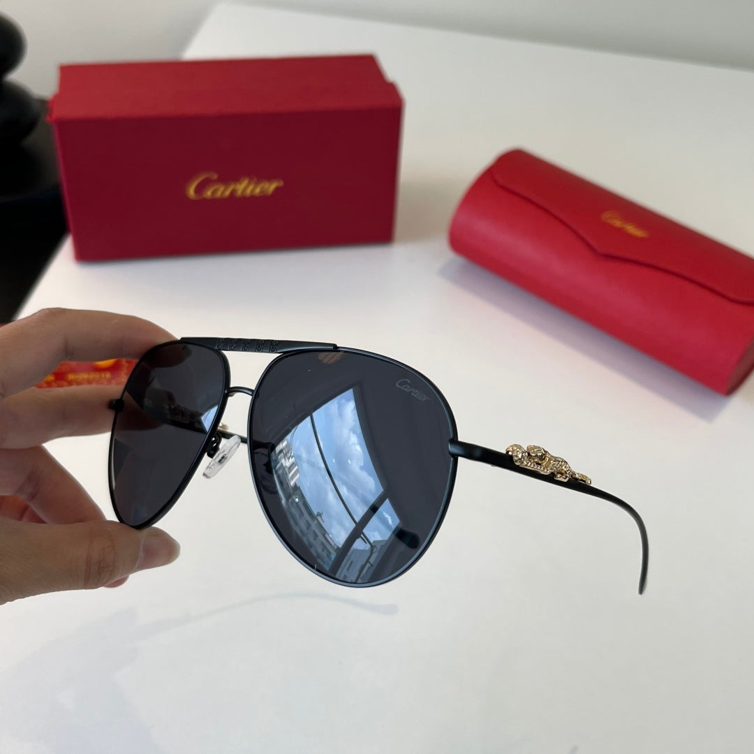 Cartier Lightweight Metal Rimless Silver Lens Sunglasses for Men & Wo - 465731 - detail image 8