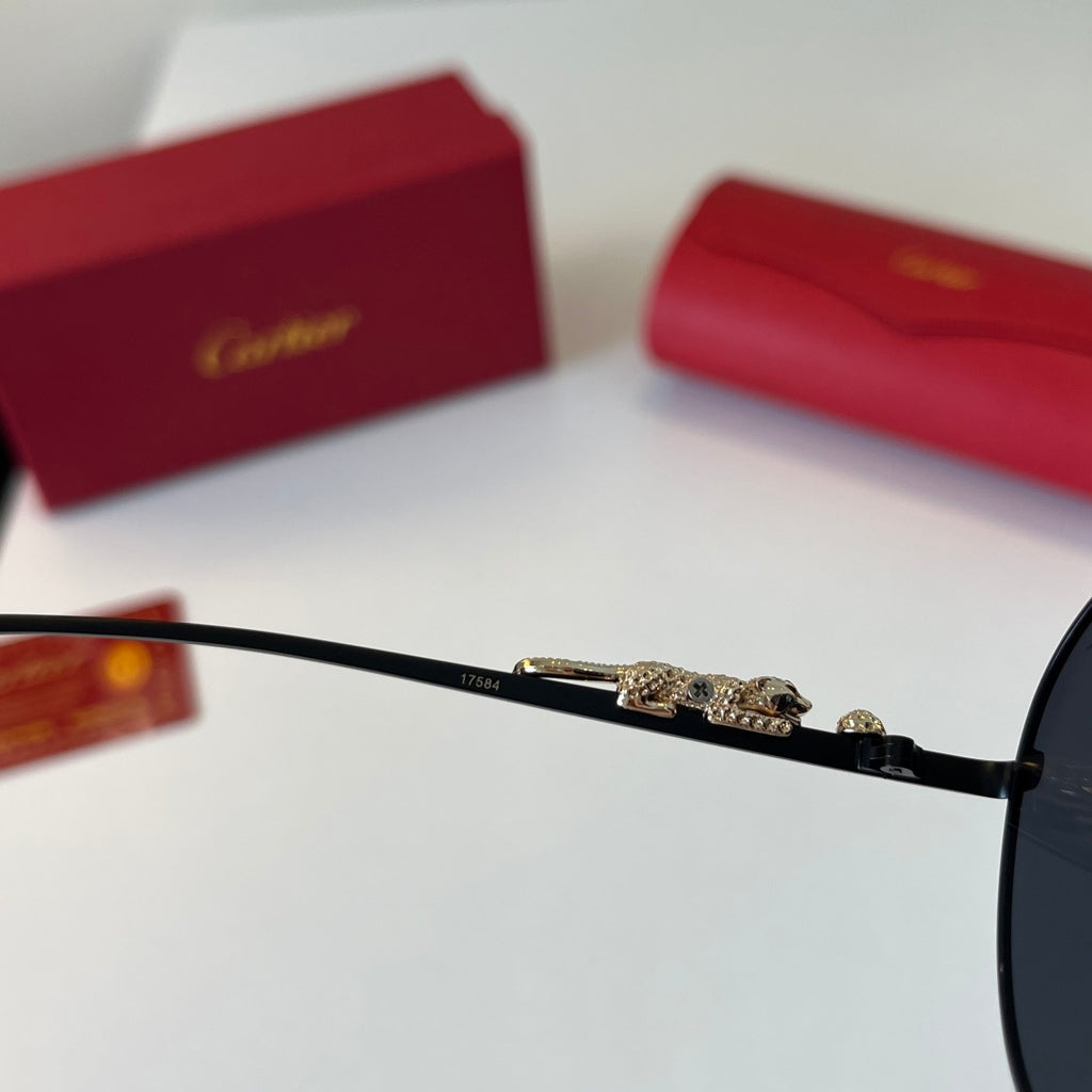 Cartier Lightweight Metal Rimless Silver Lens Sunglasses for Men & Wo - 465731 - detail image 9
