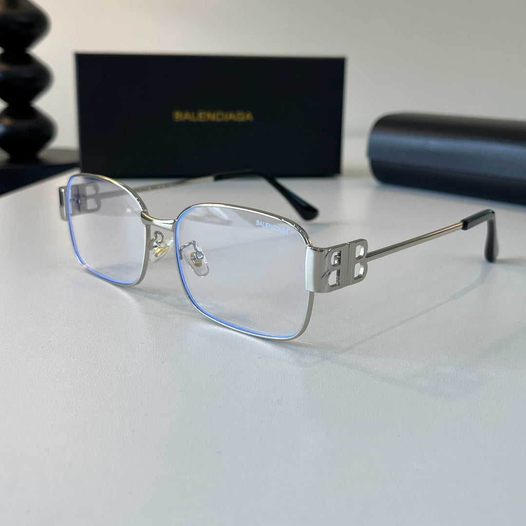 Balenciaga Rectangular Silver Lens Sunglasses for Men & Women - 466028 - detail image 3