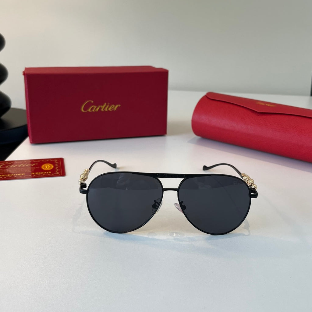 Cartier Lightweight Metal Rimless Silver Lens Sunglasses for Men & Wo - 465731