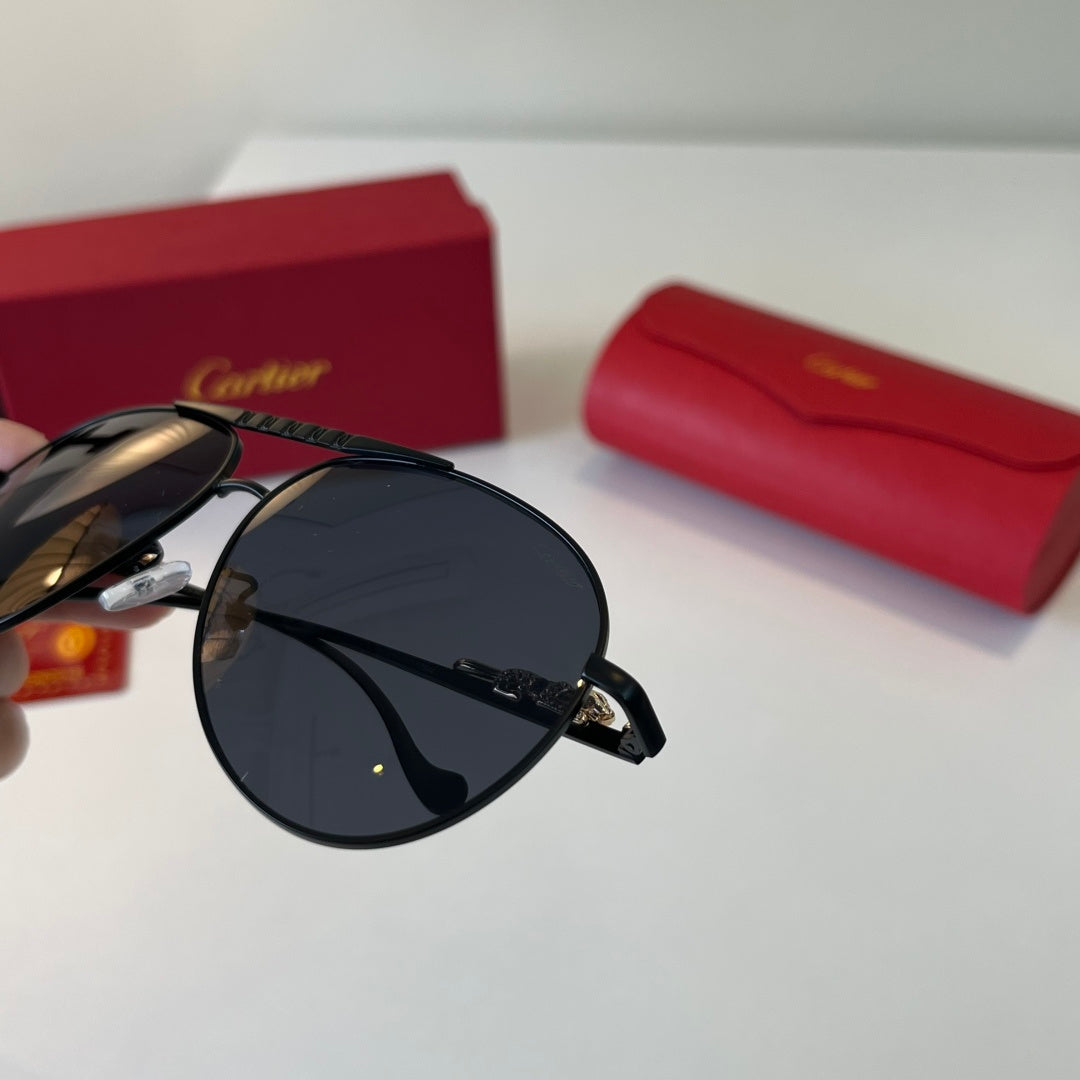 Cartier Lightweight Metal Rimless Silver Lens Sunglasses for Men & Wo - 465731 - detail image 5