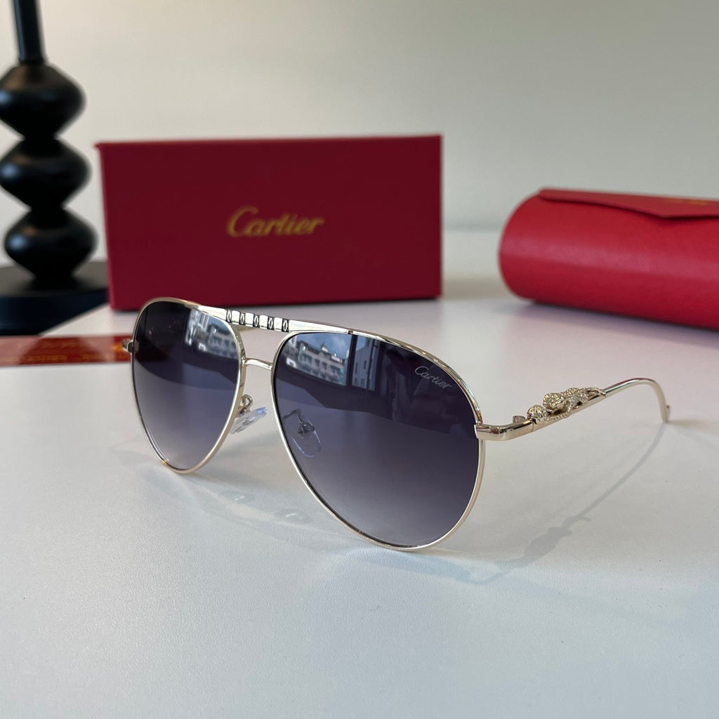 Cartier Lightweight Metal Rimless Blue Lens Sunglasses for Men & Wome - 465732 - detail image 3
