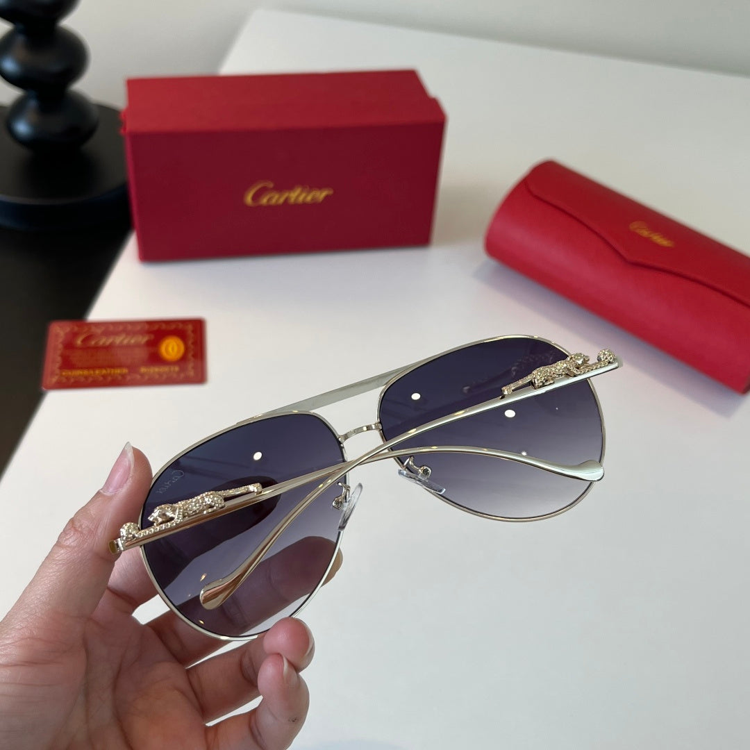 Cartier Lightweight Metal Rimless Blue Lens Sunglasses for Men & Wome - 465732 - detail image 8