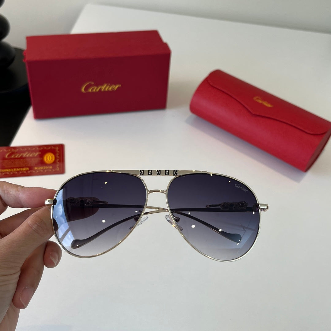 Cartier Lightweight Metal Rimless Blue Lens Sunglasses for Men & Wome - 465732 - detail image 5