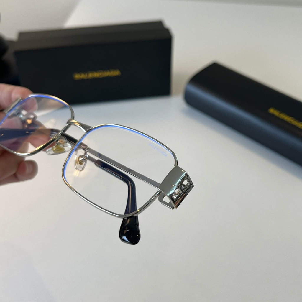 Balenciaga Rectangular Silver Lens Sunglasses for Men & Women - 466028 - detail image 6