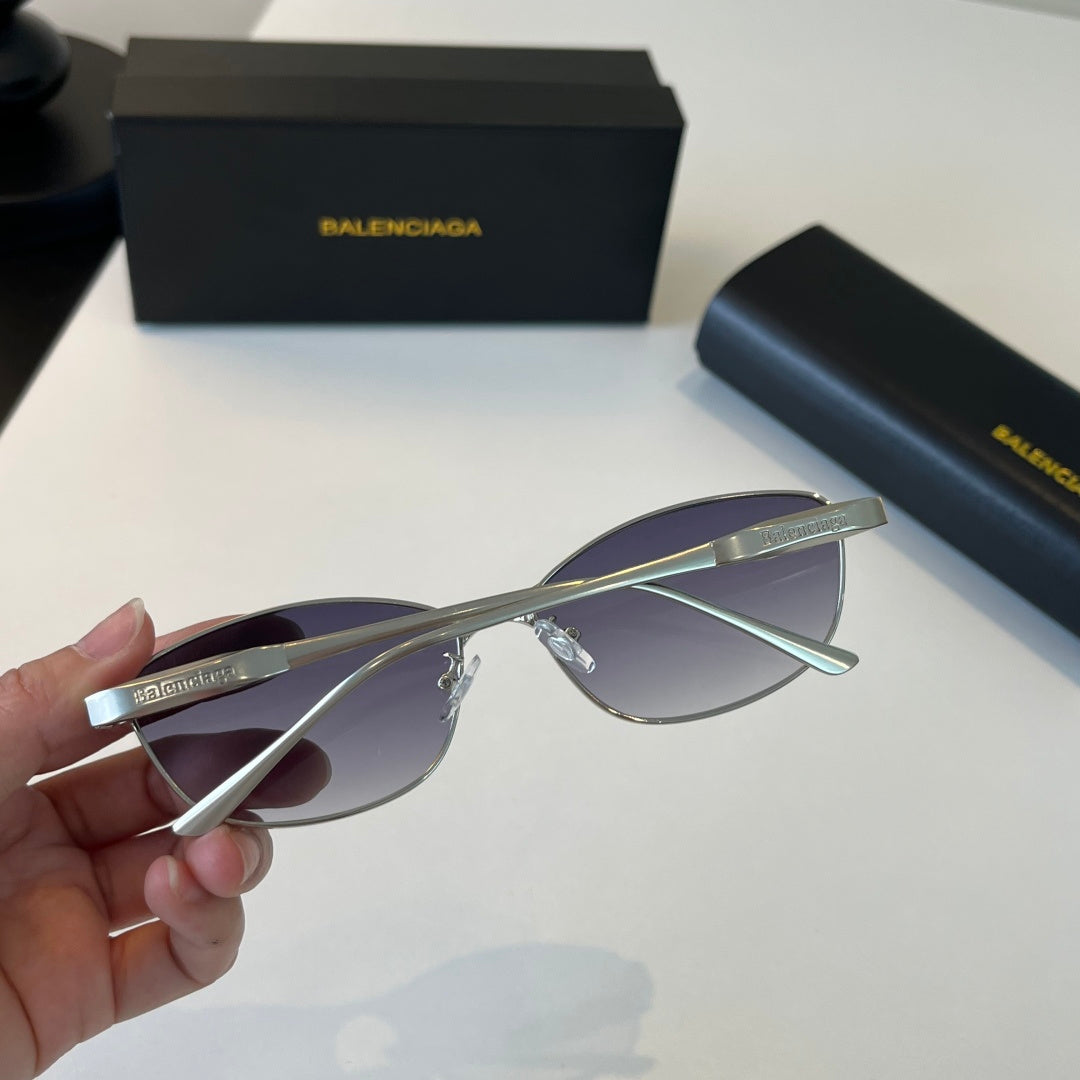 Balenciaga Rectangular Silver Lens Sunglasses for Men & Women - 466030 - detail image 7