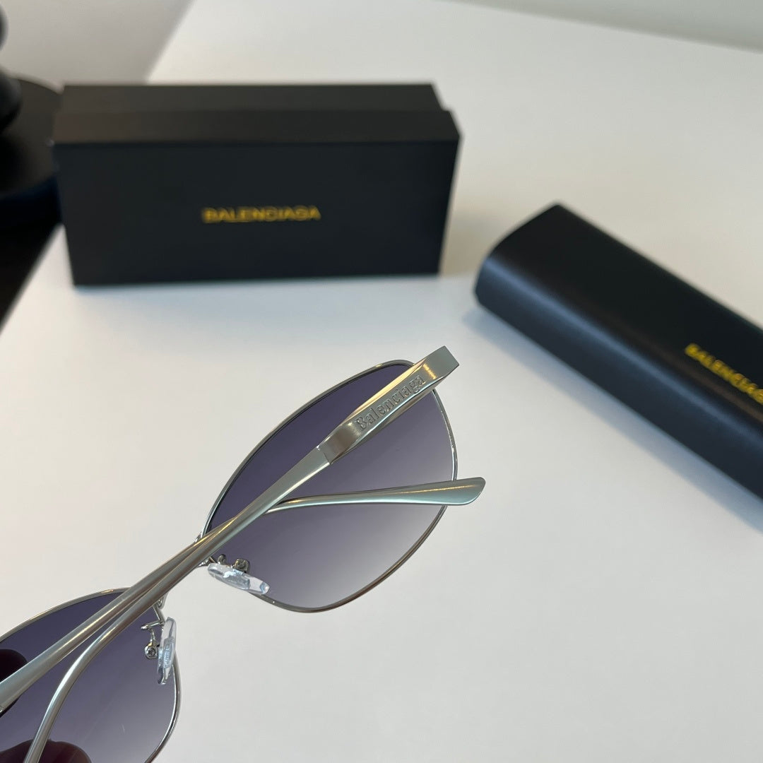Balenciaga Rectangular Silver Lens Sunglasses for Men & Women - 358636 - detail image 6