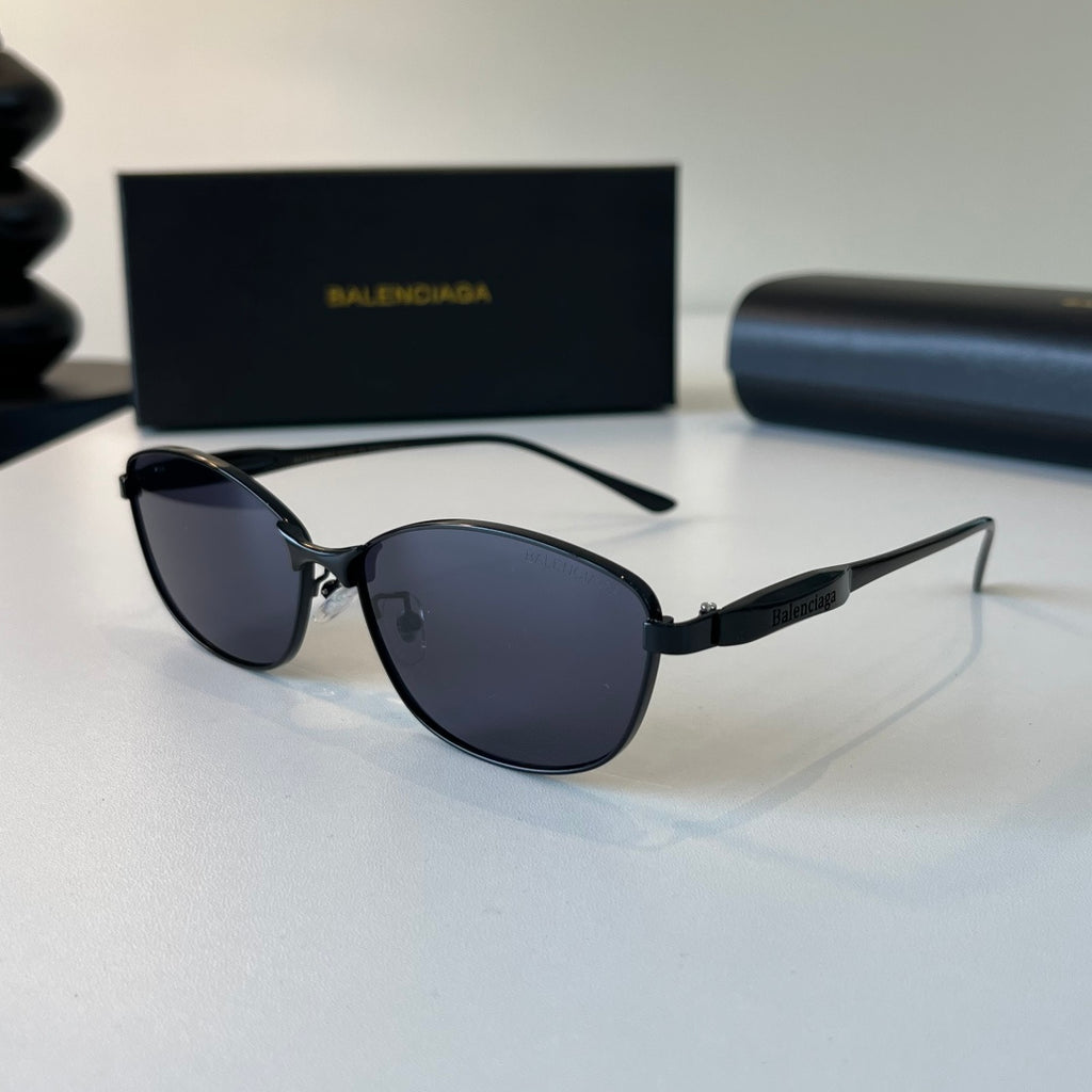 Balenciaga Rectangular Blue Lens Sunglasses for Men & Women - 358637 - detail image 3