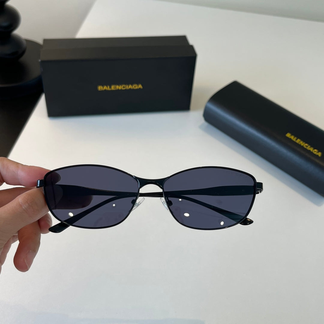 Balenciaga Rectangular Blue Lens Sunglasses for Men & Women - 358637 - detail image 5