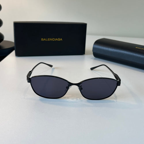 Balenciaga Rectangular Blue Lens Sunglasses for Men & Women - detail image 2