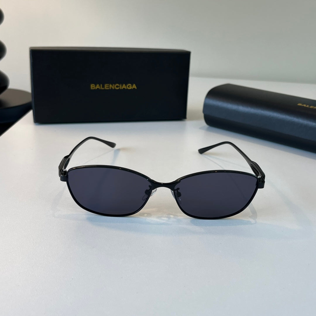 Balenciaga Rectangular Blue Lens Sunglasses for Men & Women - 358637 - detail image 2