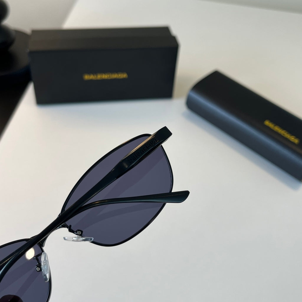 Balenciaga Rectangular Blue Lens Sunglasses for Men & Women - 358637 - detail image 7