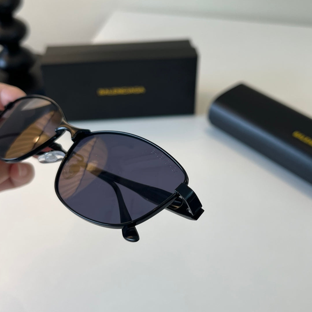 Balenciaga Rectangular Blue Lens Sunglasses for Men & Women - 358637 - detail image 6