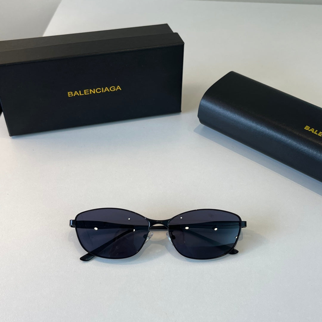 Balenciaga Rectangular Blue Lens Sunglasses for Men & Women - 358637 - detail image 4