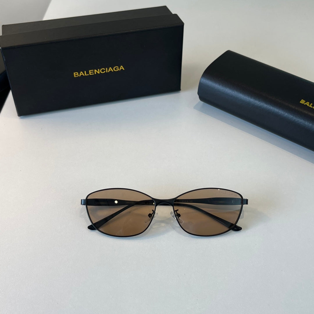 Balenciaga Rectangular Brown Lens Sunglasses for Men & Women - 358638 - detail image 4