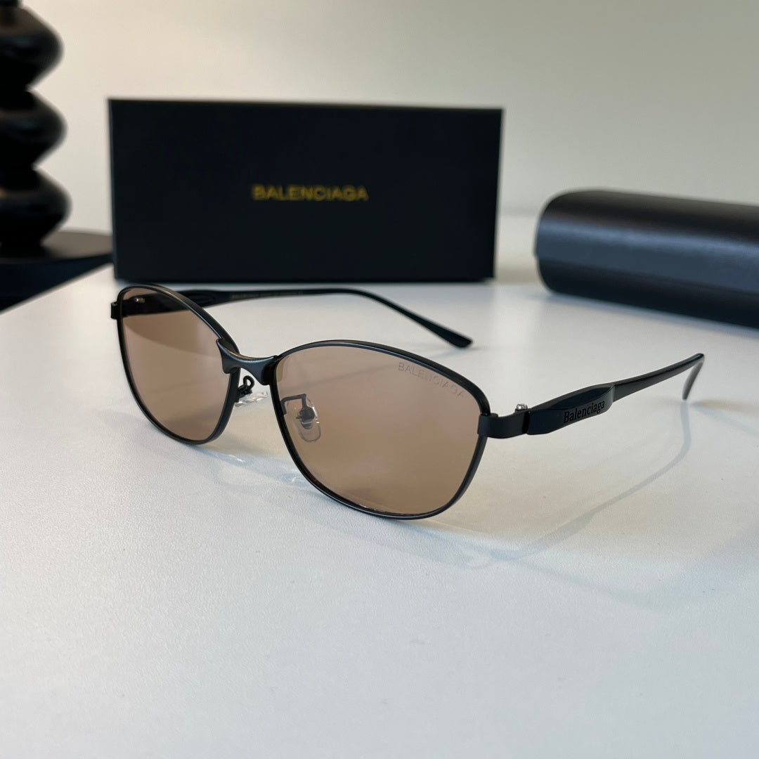 Balenciaga Rectangular Brown Lens Sunglasses for Men & Women - 466032 - detail image 3