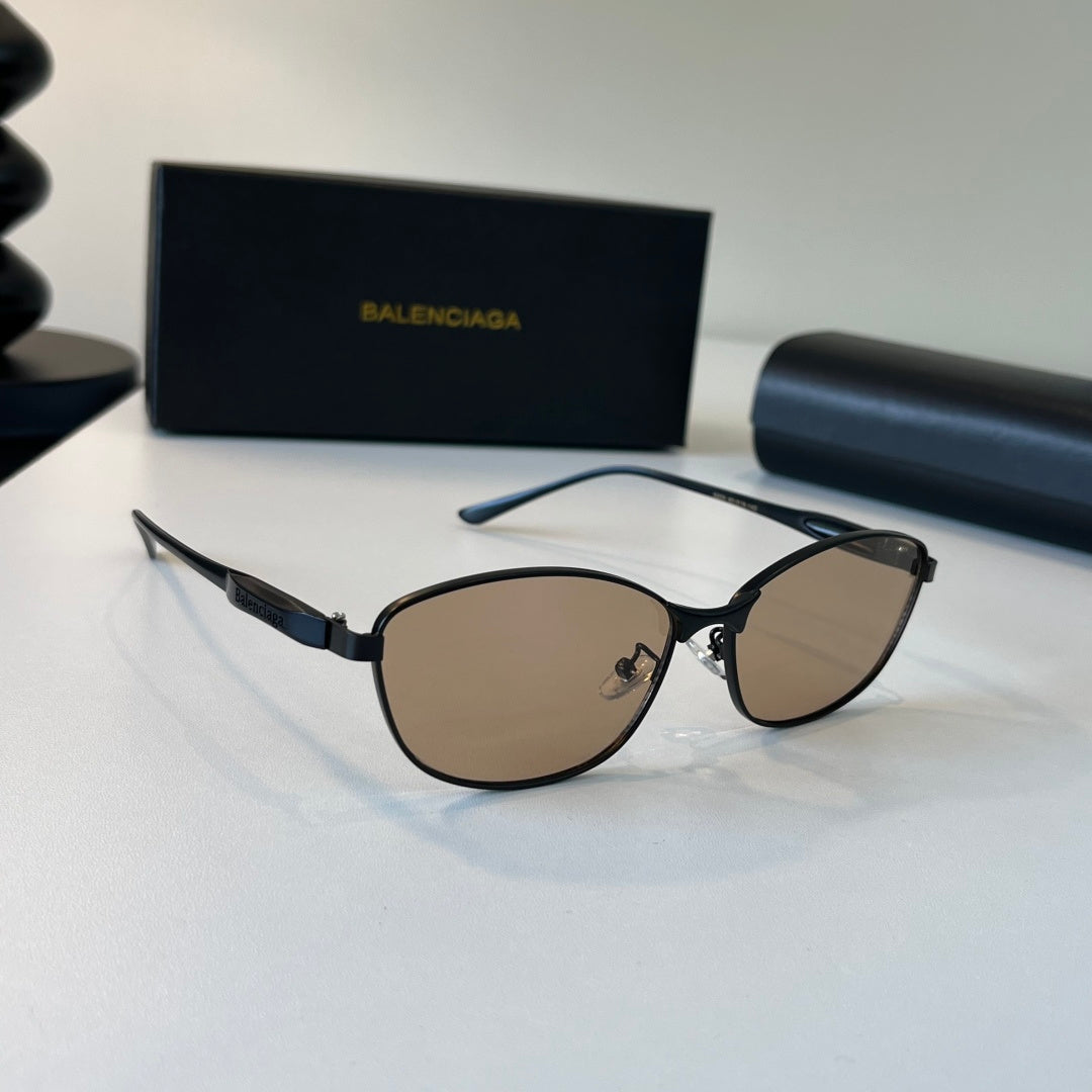 Balenciaga Rectangular Brown Lens Sunglasses for Men & Women - 466032