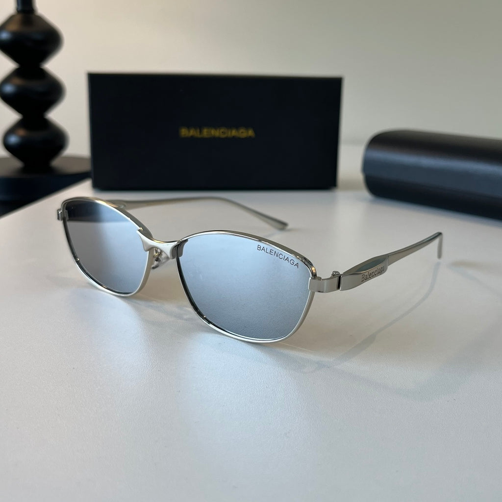 Balenciaga Rectangular Silver Lens Sunglasses for Men & Women - 466033 - detail image 3