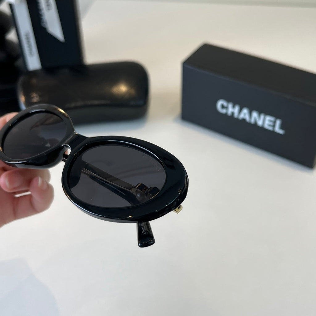 Chanel Cat-Eye Black Lens Sunglasses for Men & Women - 431524 - detail image 6