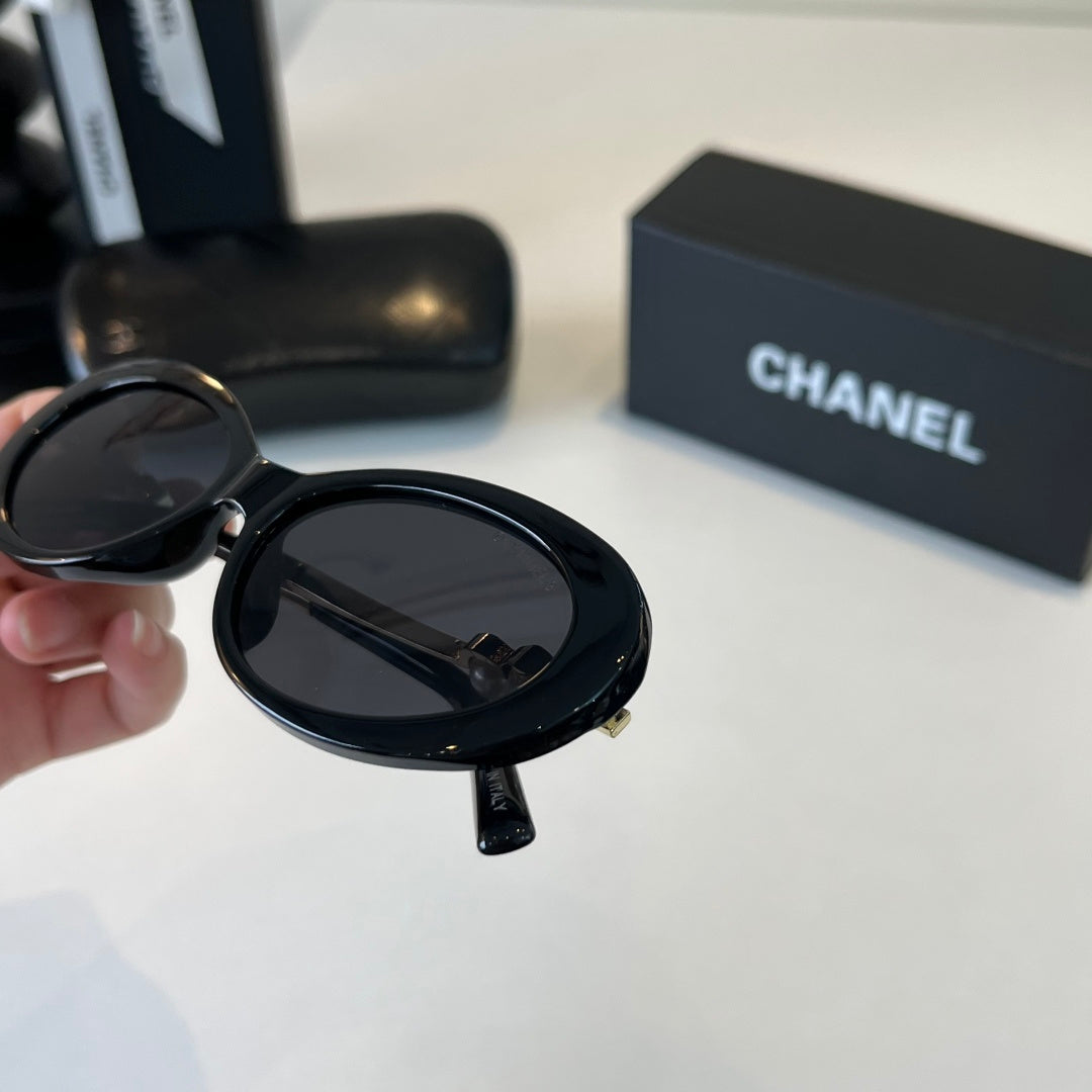 Chanel Cat-Eye Black Lens Sunglasses for Men & Women - 431524 - detail image 6