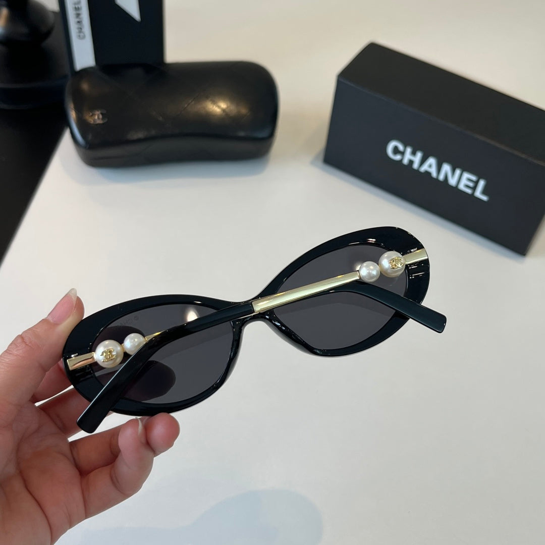 Chanel Cat-Eye Black Lens Sunglasses for Men & Women - 431524 - detail image 8