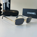 Chanel Metal Fashion Silver Lens Sunglasses for Men & Women - 431533