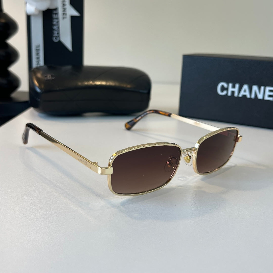 Chanel Metal Fashion Brown Lens Sunglasses for Men & Women - 431532