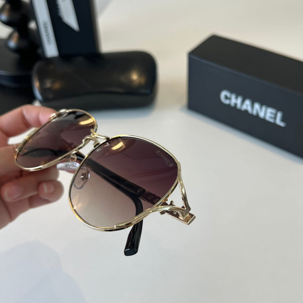 Chanel Metal Fashion Silver Lens Sunglasses for Women - 431528 - detail image 6