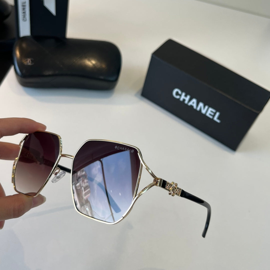 Chanel Metal Fashion Silver Lens Sunglasses for Women - detail image 9