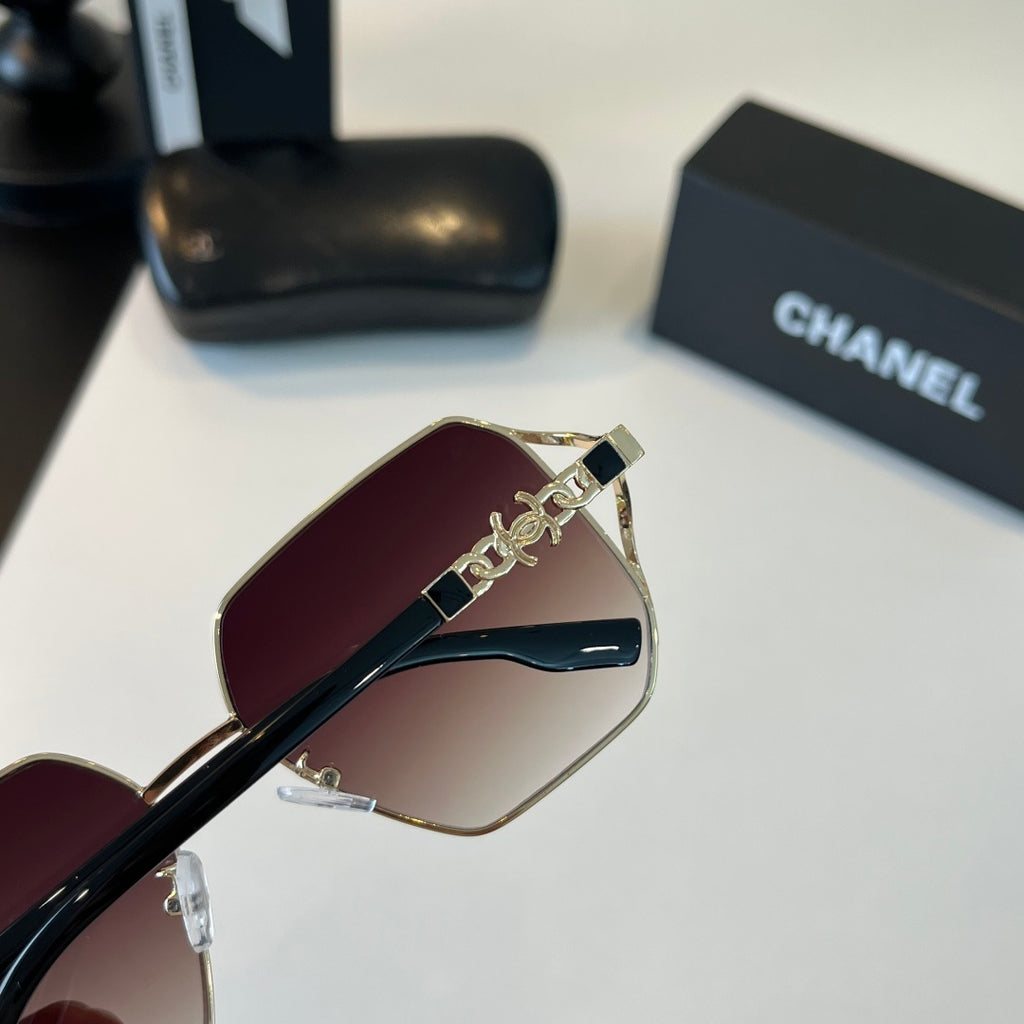 Chanel Metal Fashion Silver Lens Sunglasses for Women - detail image 7