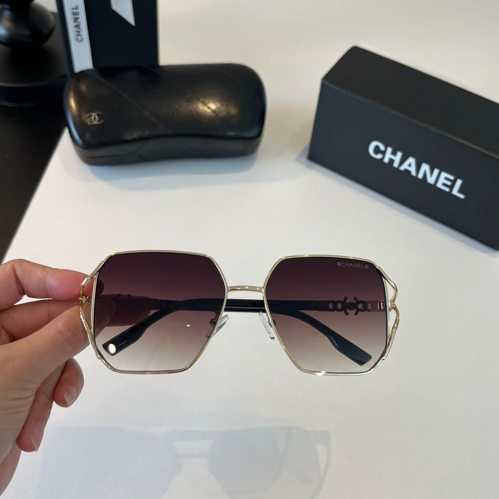 Chanel Metal Fashion Silver Lens Sunglasses for Women - detail image 5