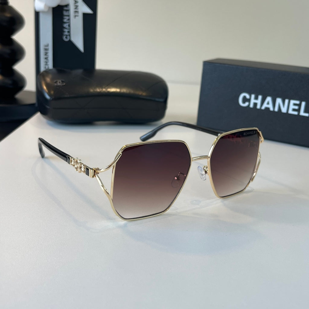 Chanel Metal Fashion Silver Lens Sunglasses for Women