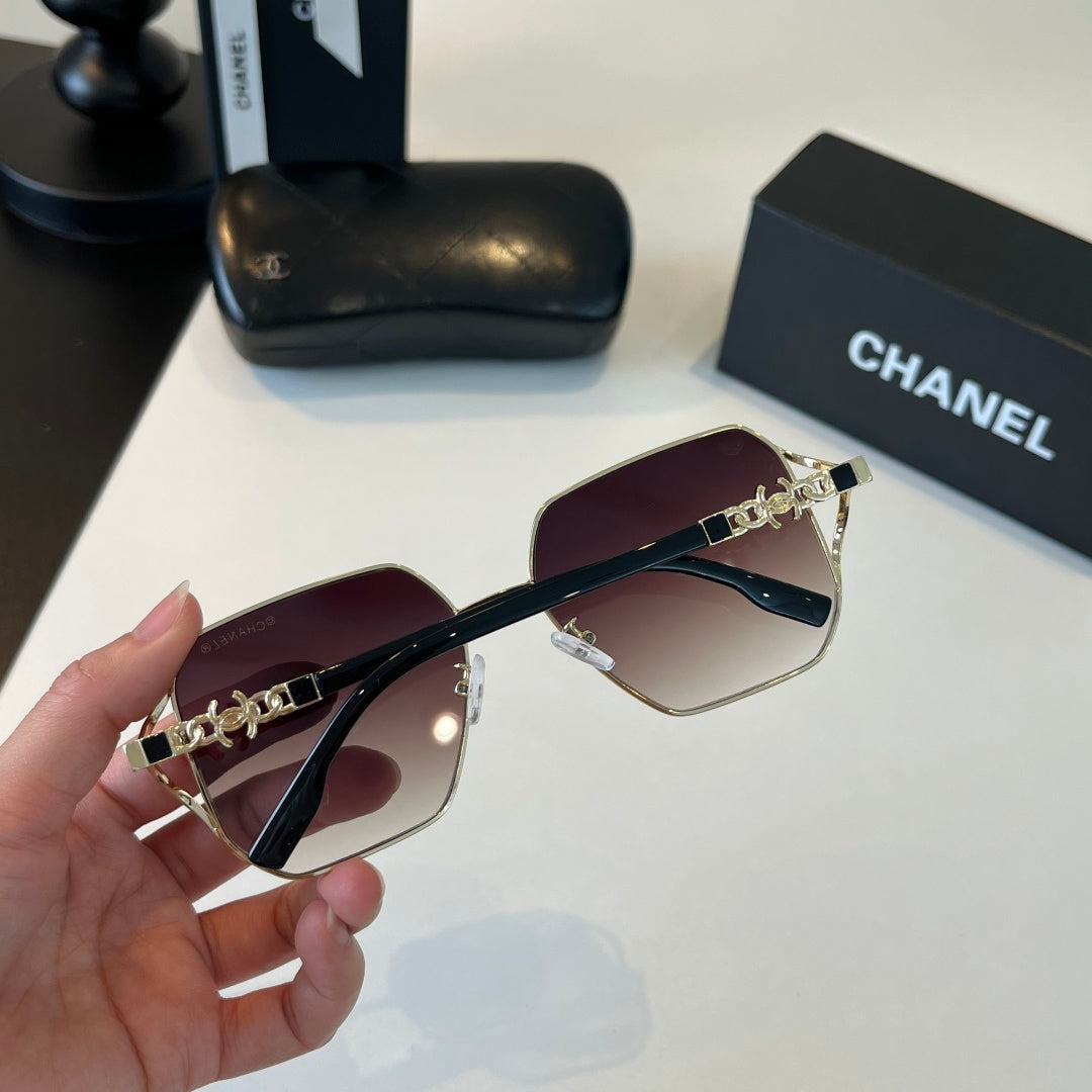 Chanel Metal Fashion Silver Lens Sunglasses for Women - detail image 8