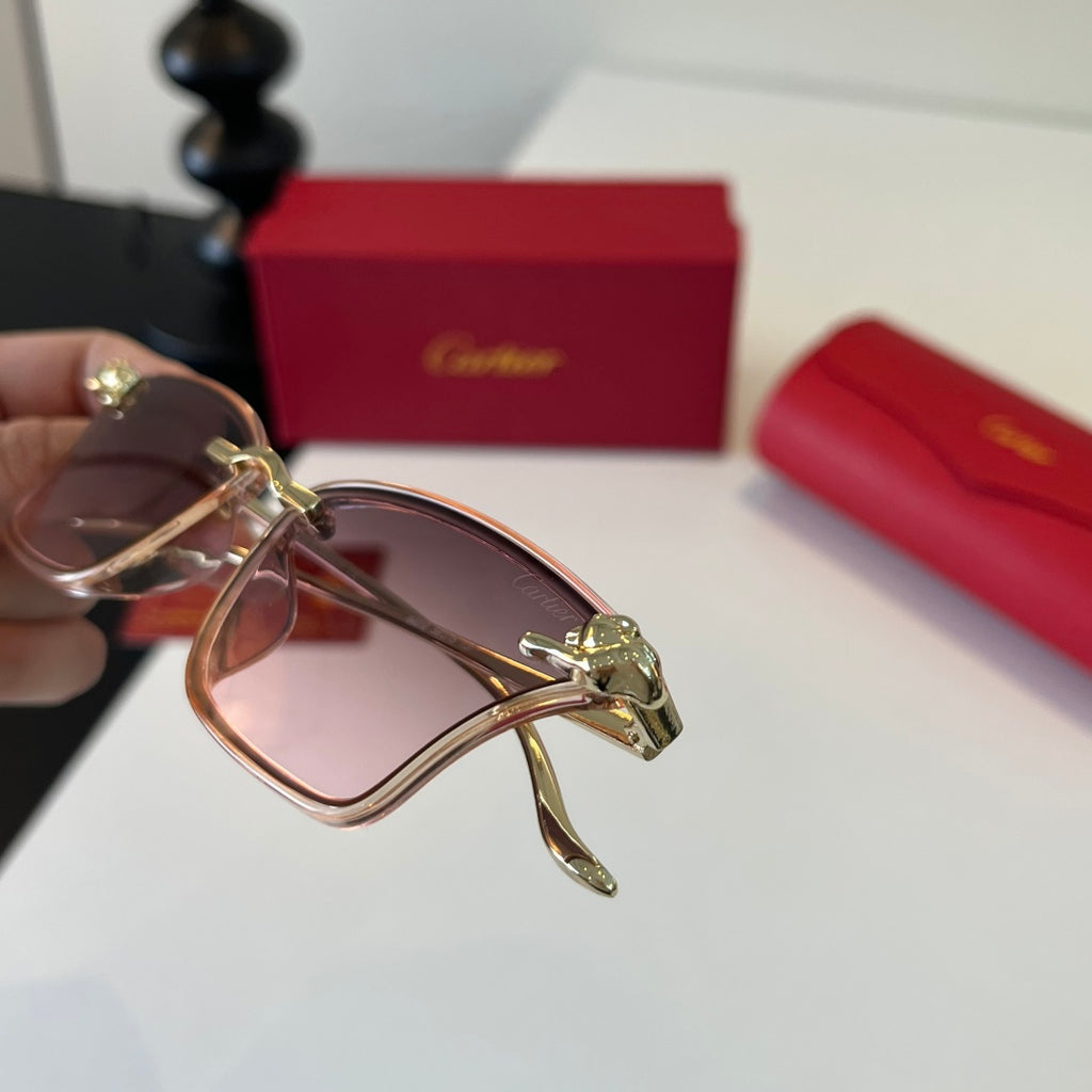 Cartier Lightweight Metal Rimless Silver Lens Sunglasses for Men & Wo - 487324 - detail image 6