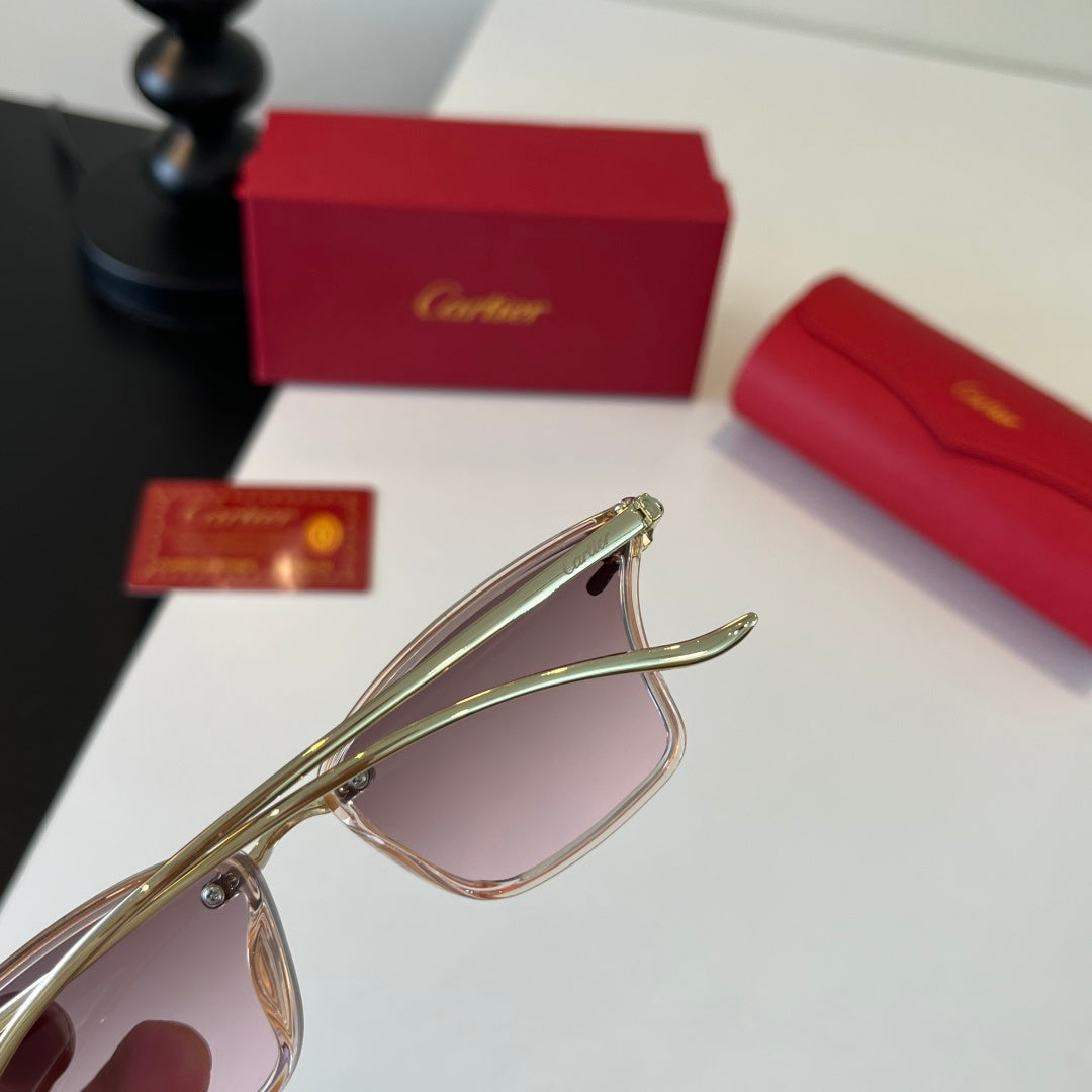Cartier Lightweight Metal Rimless Silver Lens Sunglasses for Men & Wo - 432292 - detail image 7