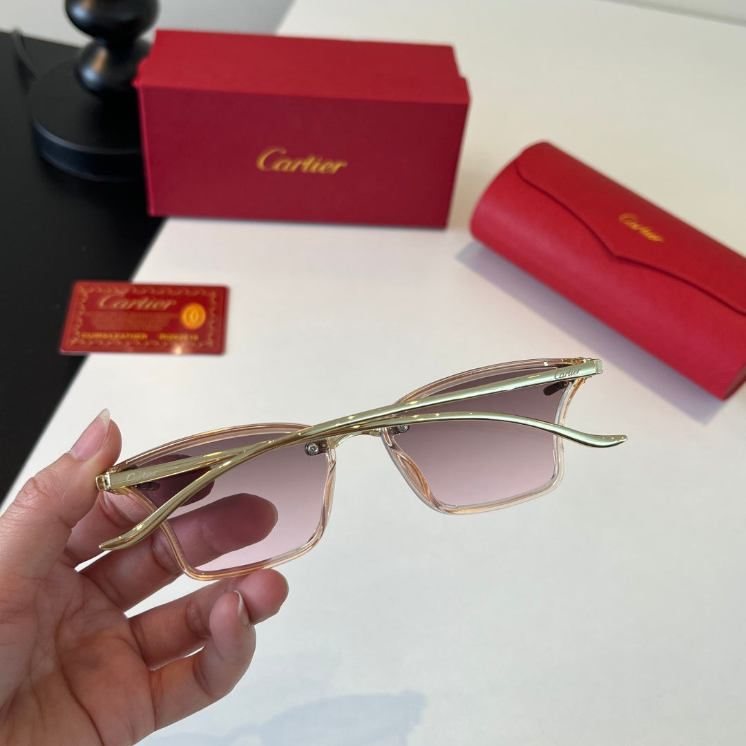 Cartier Lightweight Metal Rimless Silver Lens Sunglasses for Men & Wo - 432292 - detail image 8