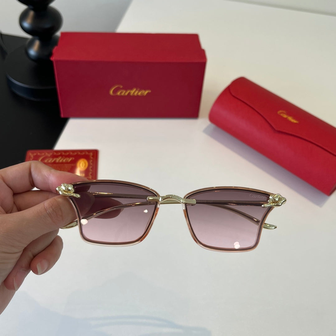 Cartier Lightweight Metal Rimless Silver Lens Sunglasses for Men & Wo - 487324 - detail image 5