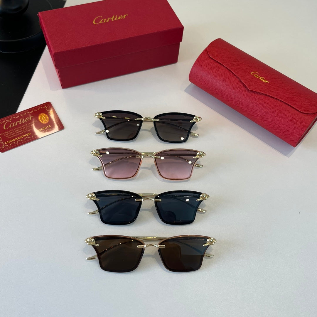 Cartier Lightweight Metal Rimless Silver Lens Sunglasses for Men & Wo - 487326 - detail image 9