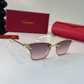 Cartier Lightweight Metal Rimless Silver Lens Sunglasses for Men & Wo - 432292