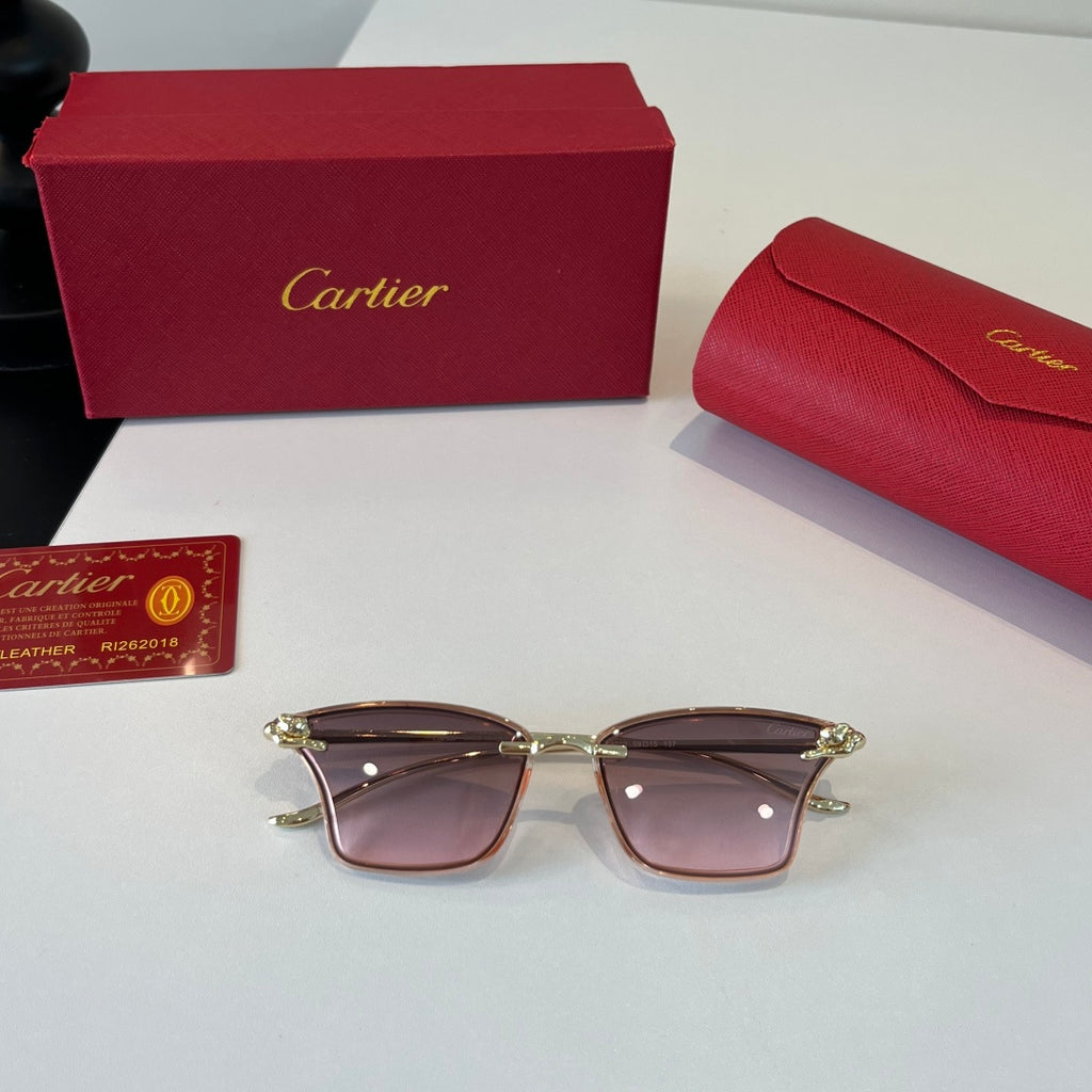 Cartier Lightweight Metal Rimless Silver Lens Sunglasses for Men & Wo - 432292 - detail image 4