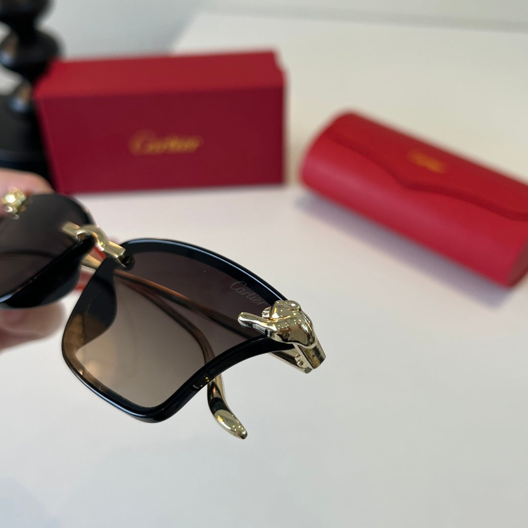 Cartier Lightweight Metal Rimless Silver Lens Sunglasses for Men & Wo - 487325 - detail image 6