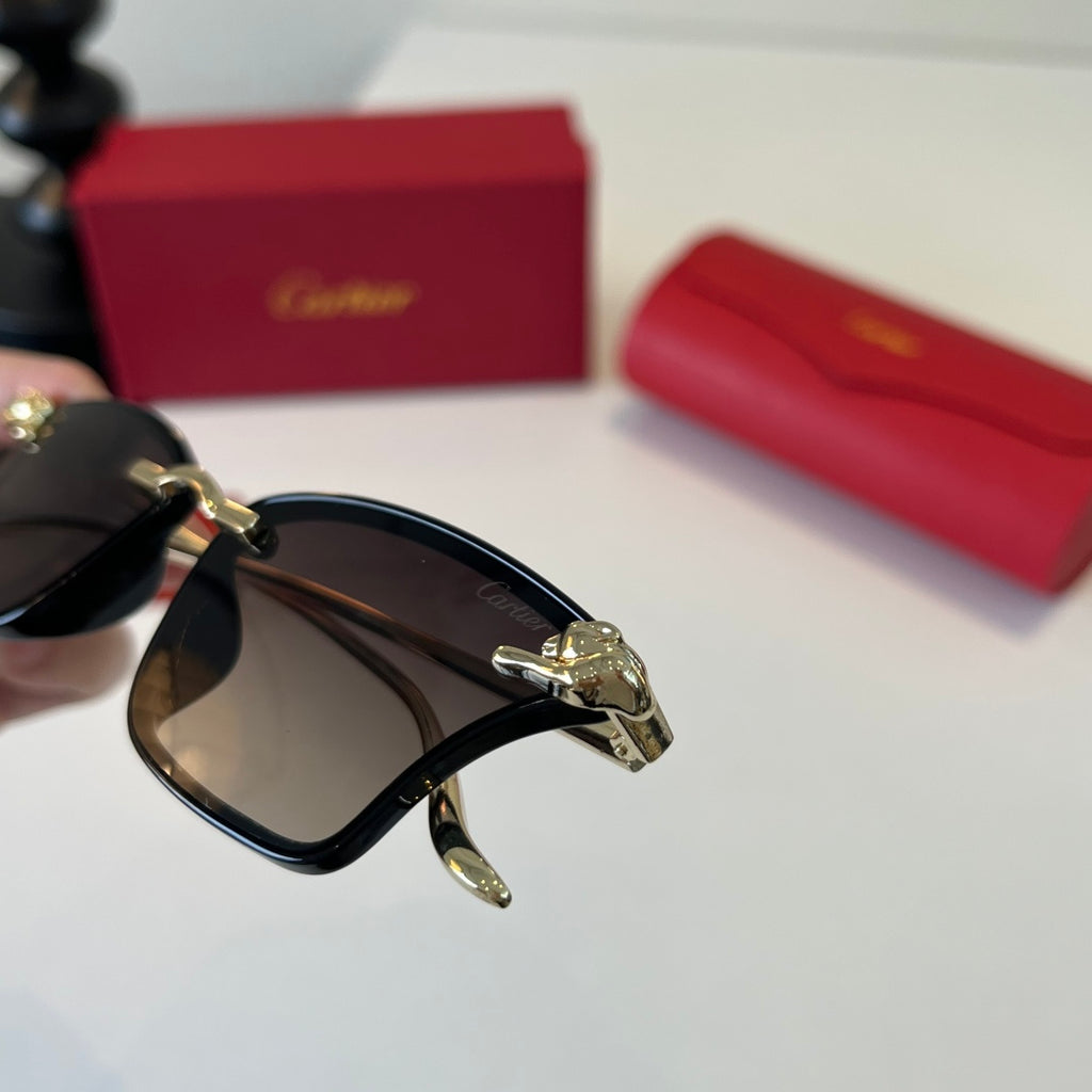 Cartier Lightweight Metal Rimless Silver Lens Sunglasses for Men & Wo - 432293 - detail image 6
