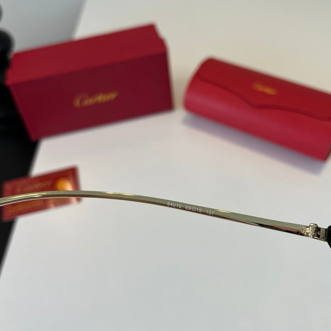 Cartier Lightweight Metal Rimless Silver Lens Sunglasses for Men & Wo - 487325 - detail image 9
