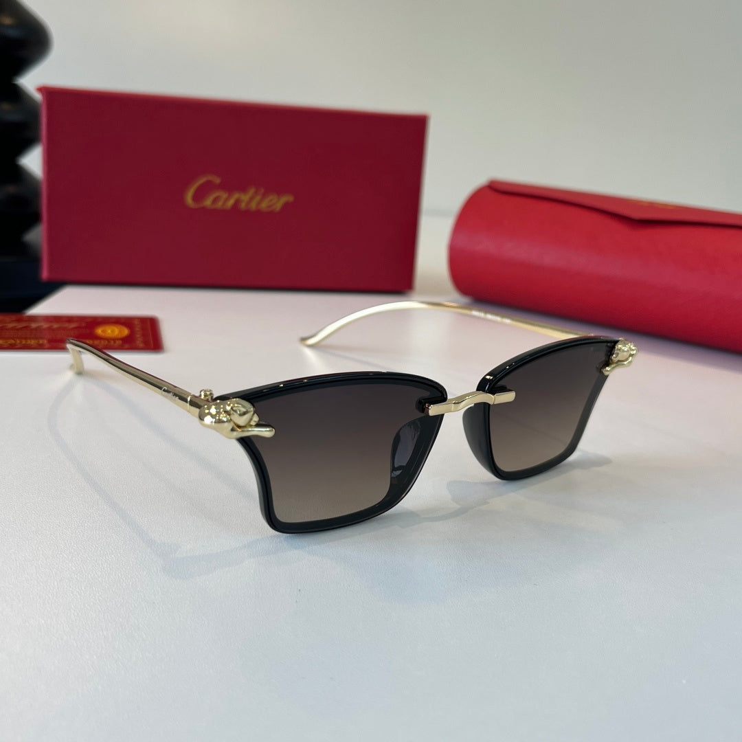 Cartier Lightweight Metal Rimless Silver Lens Sunglasses for Men & Wo - 487325