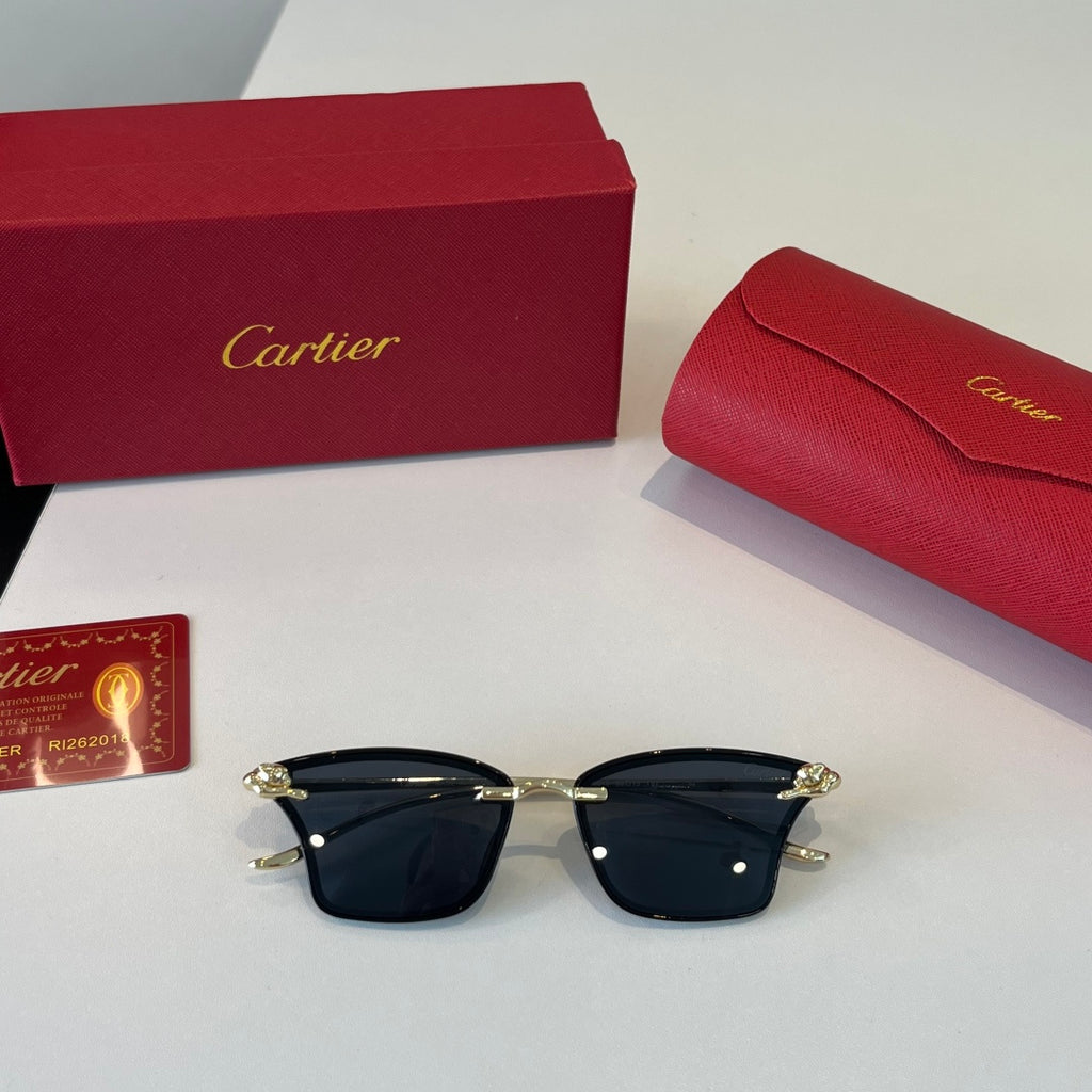 Cartier Lightweight Metal Rimless Silver Lens Sunglasses for Men & Wo - 415918 - detail image 5